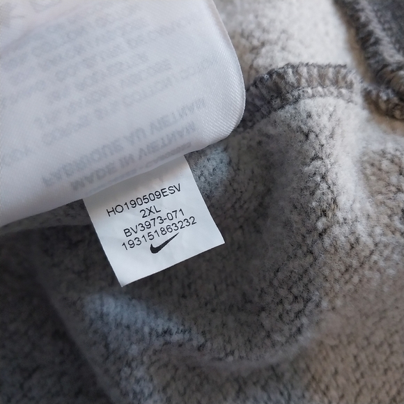 Nike Sportswear Varsity Fleece Grey Pullover Hoodie Womens Size XXL Pink Swoosh - Picture 9 of 10